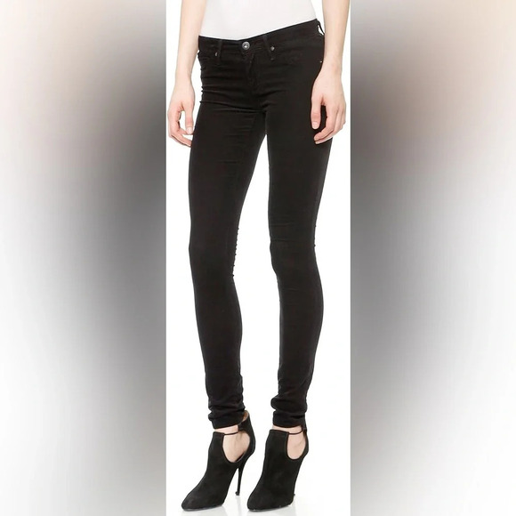 AG Adriano Goldschmied The Legging Super Skinny Green Corduroy Pants Women’s 27R - Picture 11 of 11